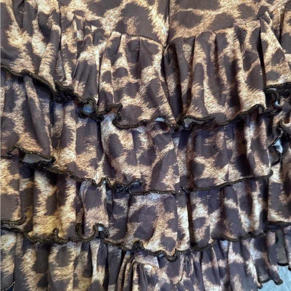 Leopard Print Ruffle Jumpsuit - Picture 3 of 7